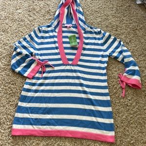 Lilly Pulitzer BNWT Blue and Pink Shipler Sweater size Medium